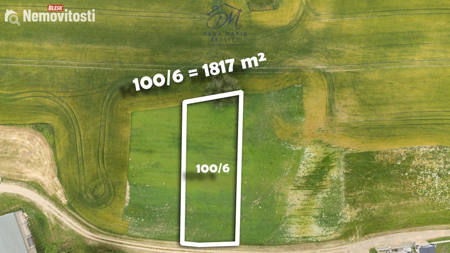 Prodej stavebního pozemku 1 817 m², Bohdaneč - Prostřední Ves