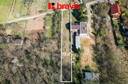 Prodej stavebního pozemku 701 m², Brno-Komín