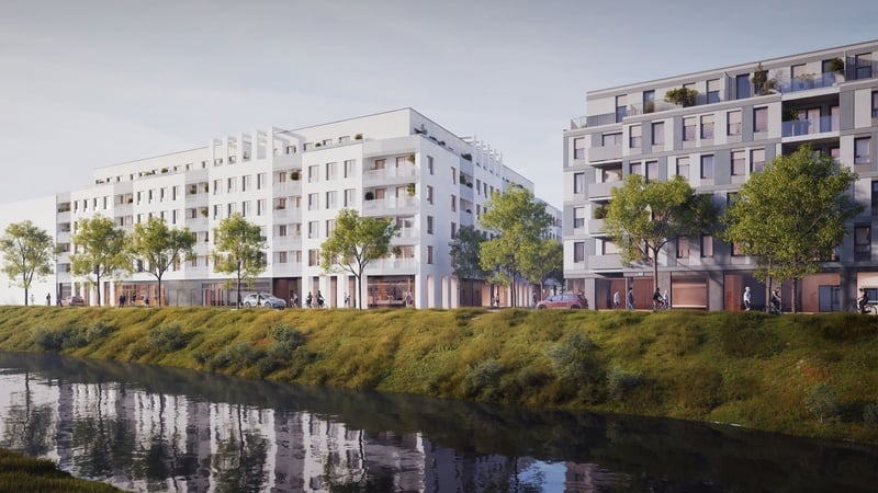 Na brownfieldu v blízkosti řeky Svitavy v Brně vzniká Urban Park. Nabídne byty do vlastnictví i na pronájem