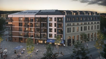 V projektu MUSE7 v pražských Holešovicích vzniká 150 nových bytů i Komunitní centrum Prahy 7