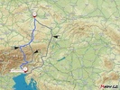mapa Praha - Duino