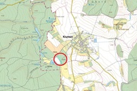 snímek z KM - pozemky Krumsín - id. 2,3