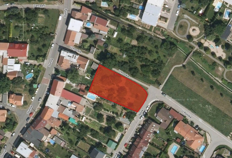 Stavební pozemek Moravany u Brna, 1.218 m²