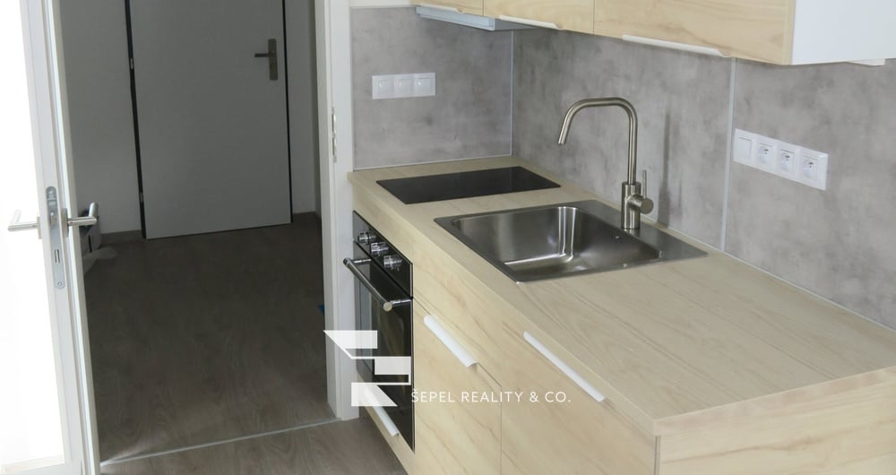 Pronájem částečně zařízeného  bytu 1+kk, 31,5m² s balkonem a parkovacím stáním - Brno - Pisárky