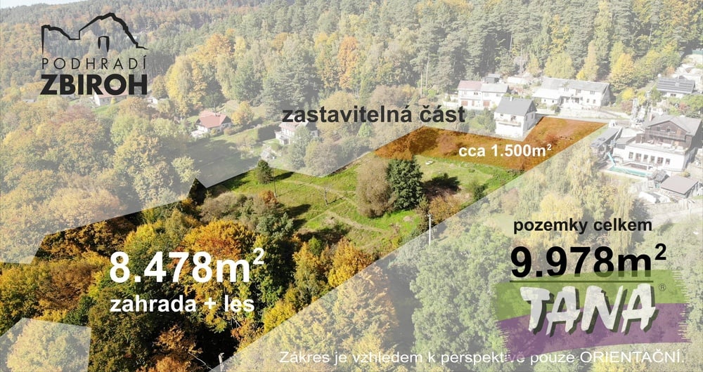 Prodej stavebního pozemku 9 985 m², Koberovy - Zbirohy