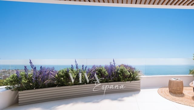 Sale, Flats 2+KT, 56m² + 30m² terrace -  Ground floor apartment with a terrace in a new seaside residential development in Benalmádena.
